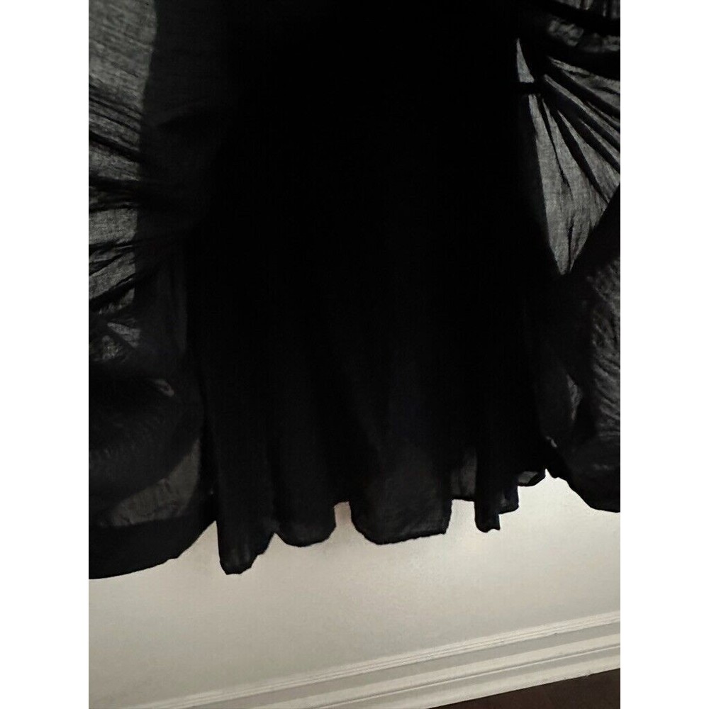 Abercrombie Tiered Low Back Maxi Dress Black Strappy Women's Large Petite LP - Picture 6 of 10